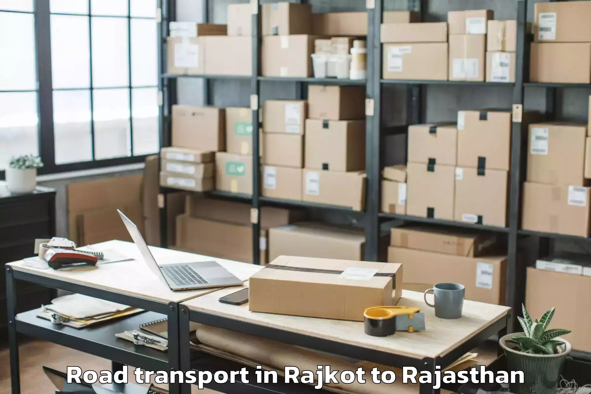 Top Rajkot to Padampur Road Transport Available